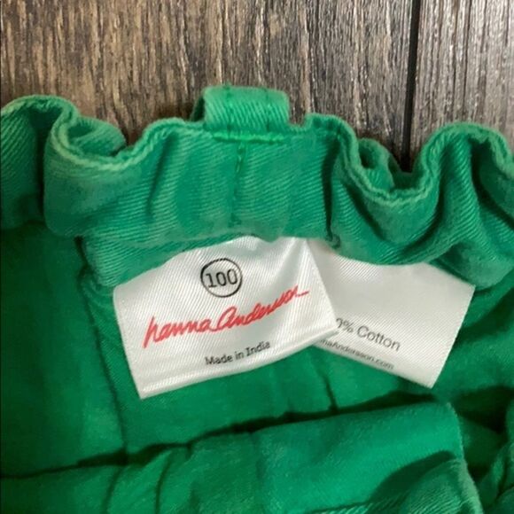 Hanna-Andersson Boys Green Palm Tree Shorts Size 100/US4 - Picture 3 of 4